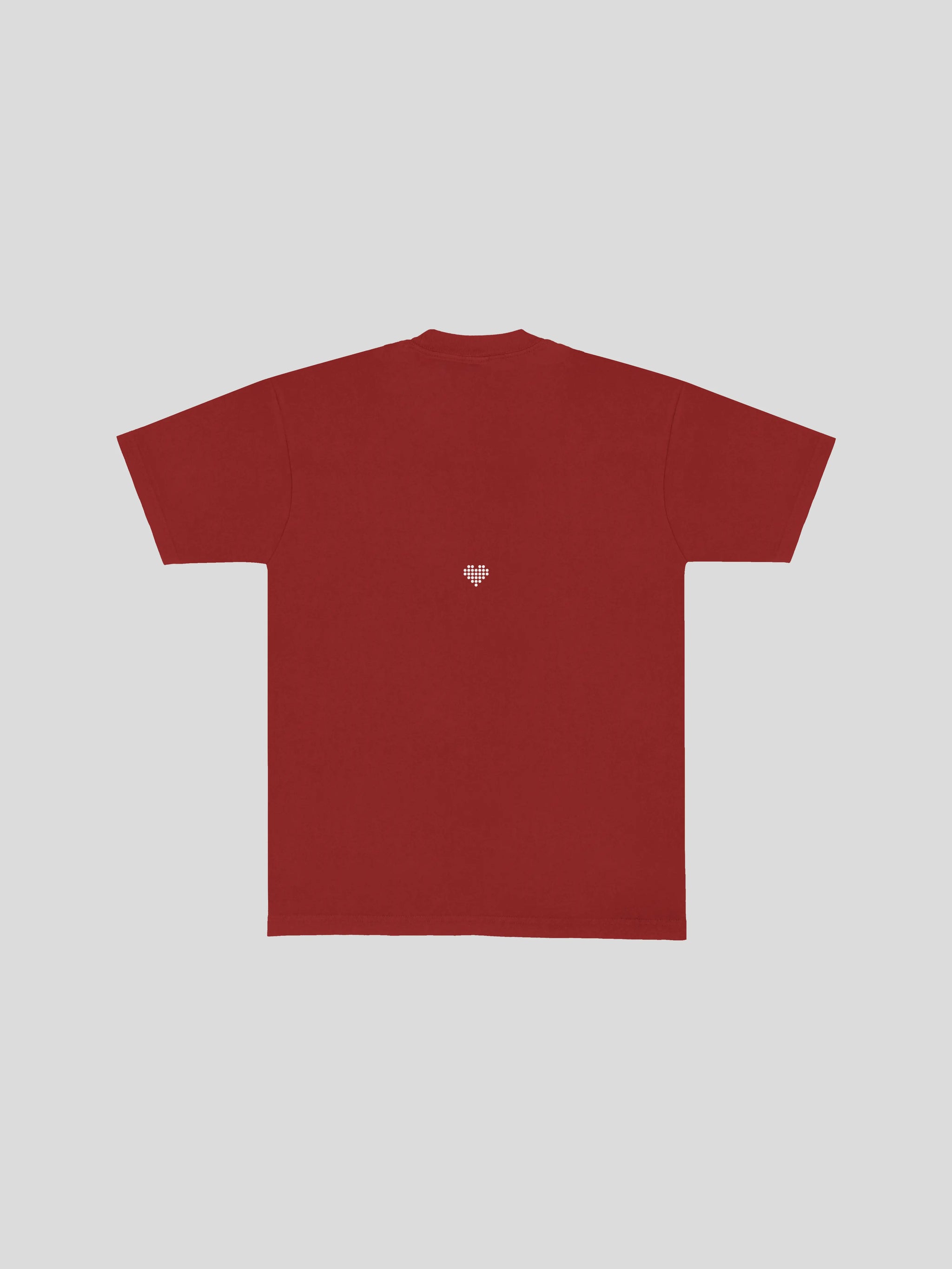 Dunya Script T-Shirt – Tomato (Back) — muslim street wear, msw (islamic, modest, unisex, y2k)