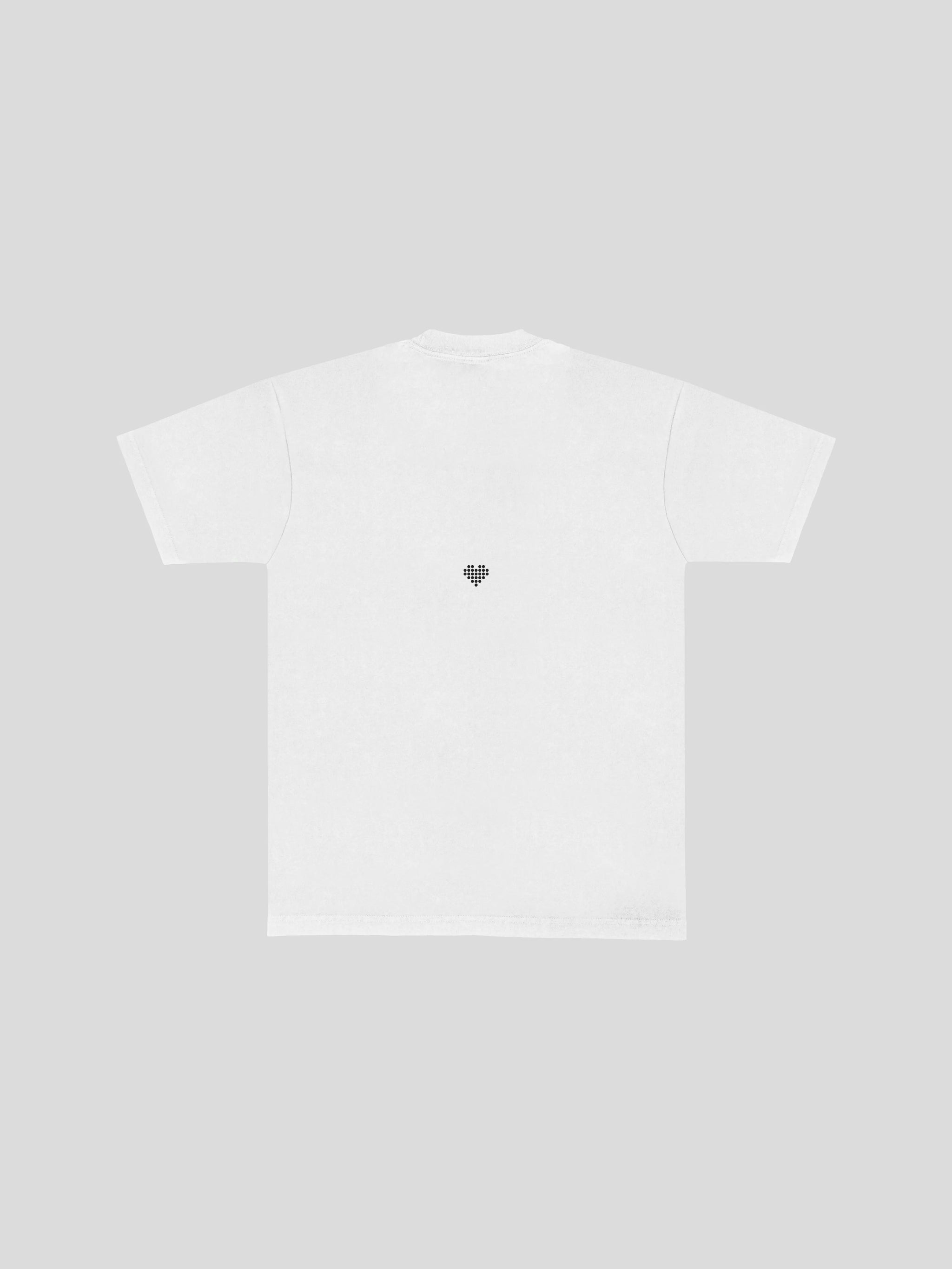 Dunya Script T-Shirt – White (Back) — muslim street wear, msw (islamic, modest, unisex, y2k)
