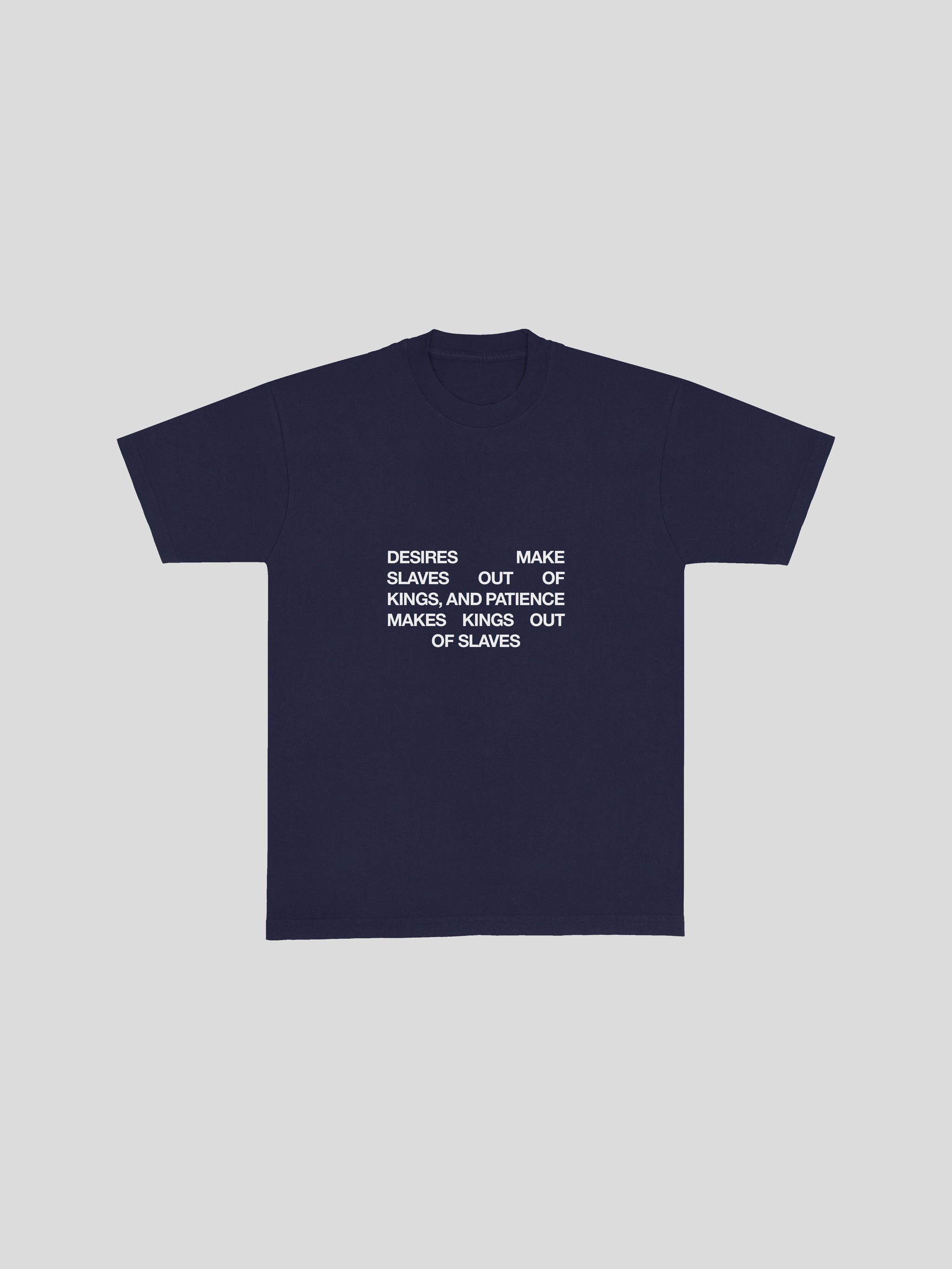 Al-Ghazali Desires Quote T-Shirt – Sailor (Front) — muslim street wear, msw (islamic, modest, unisex, y2k)