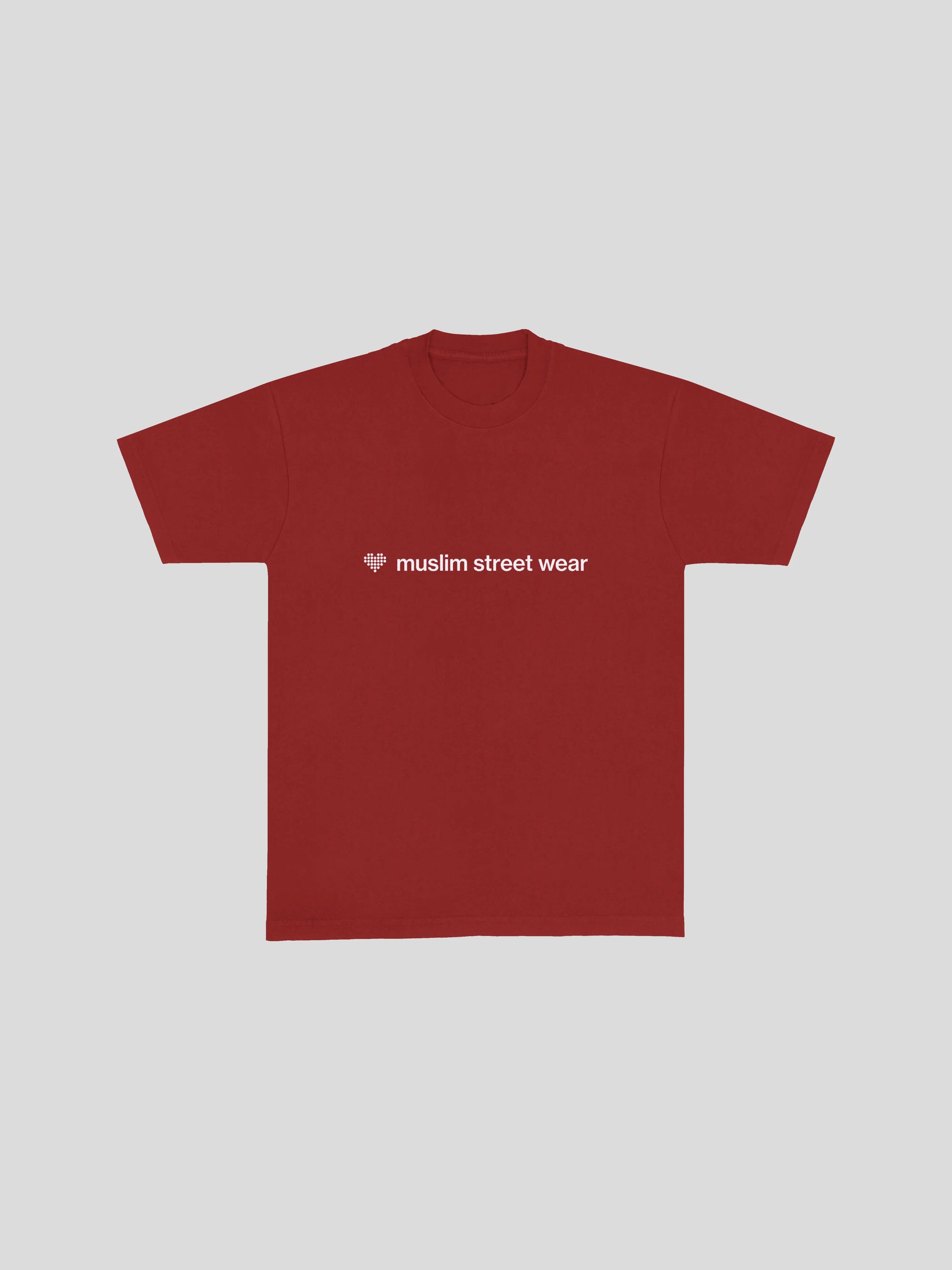 I love muslim street wear t-shirt – Tomato (Front) — muslim street wear, msw (islamic, modest, unisex, y2k)