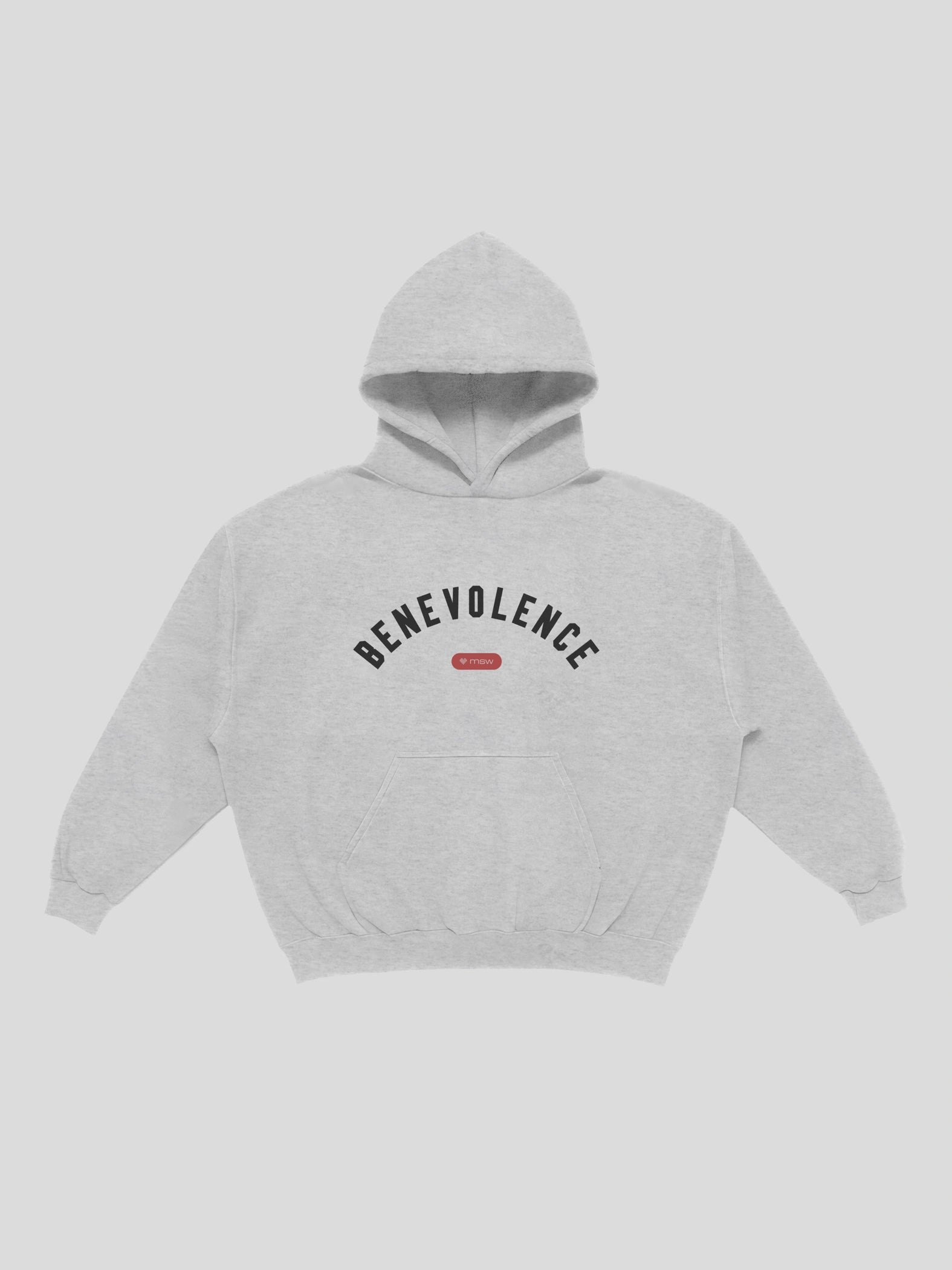 msw Benevolence College Boxy Hoodie – Heather — muslim street wear, msw (islamic, modest, unisex, y2k)