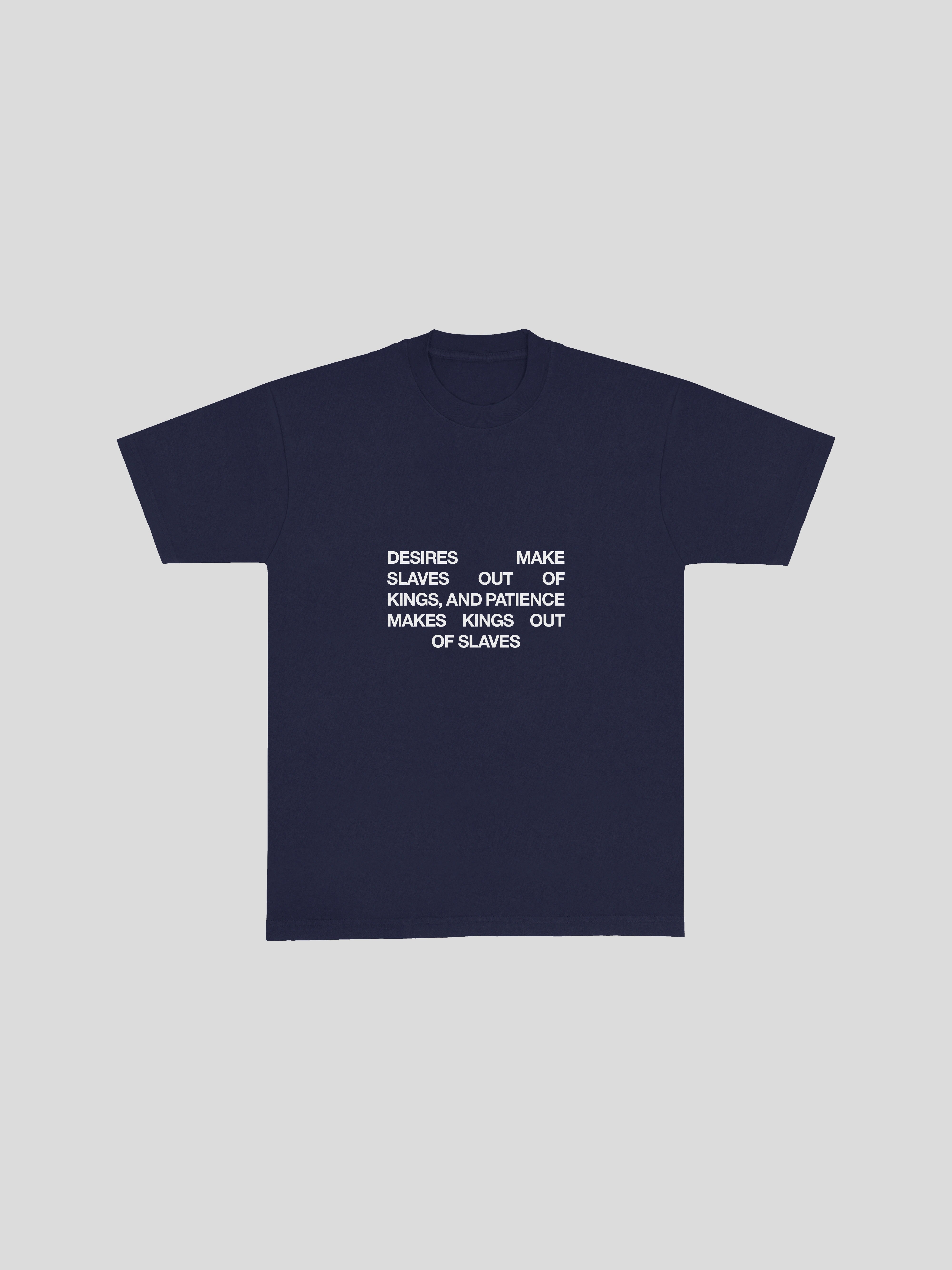 Al-Ghazali Desires Quote T-Shirt  – Sailor (Front) — muslim street wear, msw (islamic, modest, unisex, y2k)