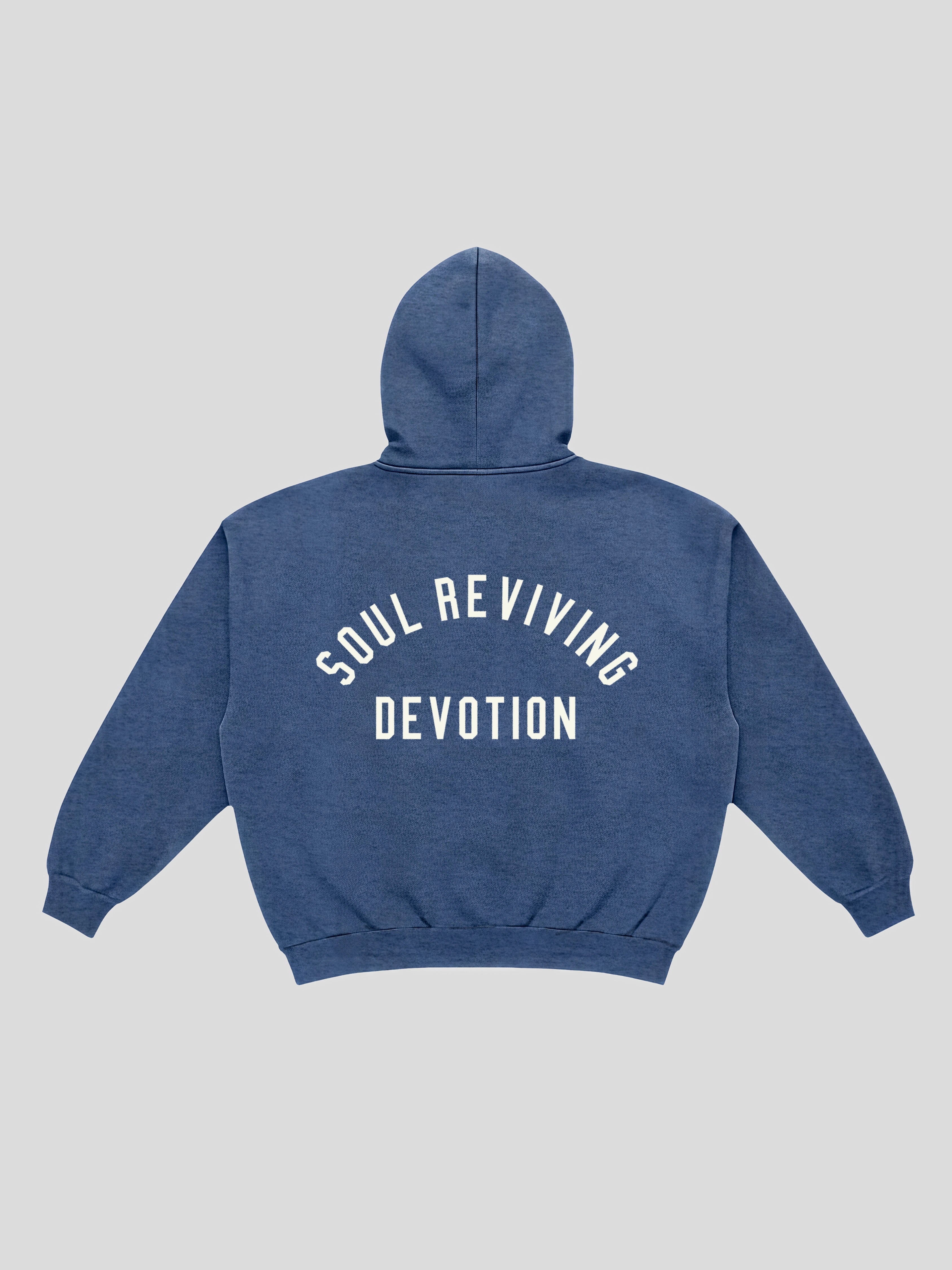 msw Soul Reviving Devotion College Boxy Hoodie – Ocean — muslim street wear, msw (islamic, modest, unisex, y2k)