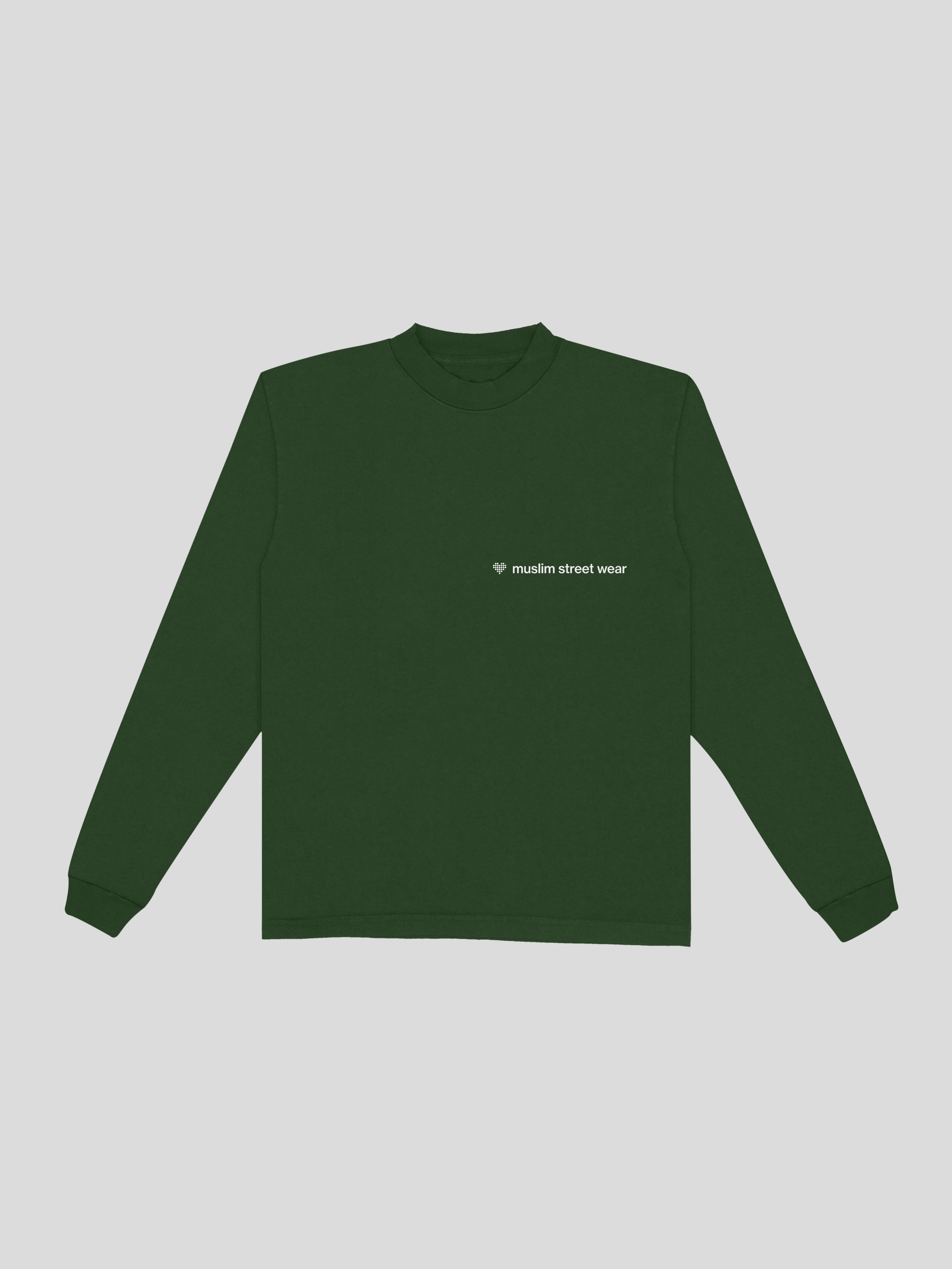 protect your heart long sleeve  – Ivy (Front) — muslim street wear, msw (islamic, modest, unisex, y2k)