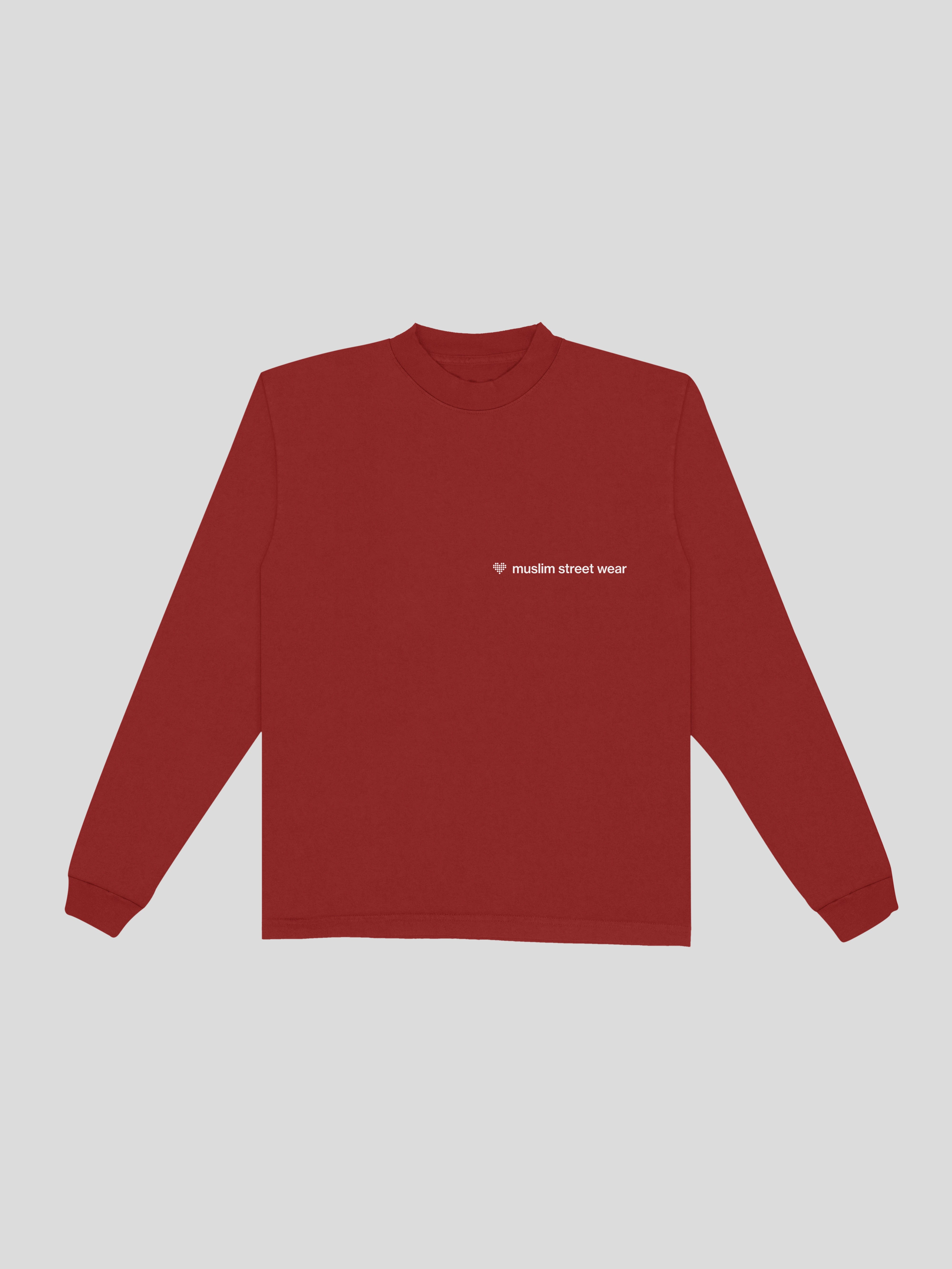 protect your heart long sleeve  – Poppy  — muslim street wear, msw (islamic, modest, unisex, y2k)