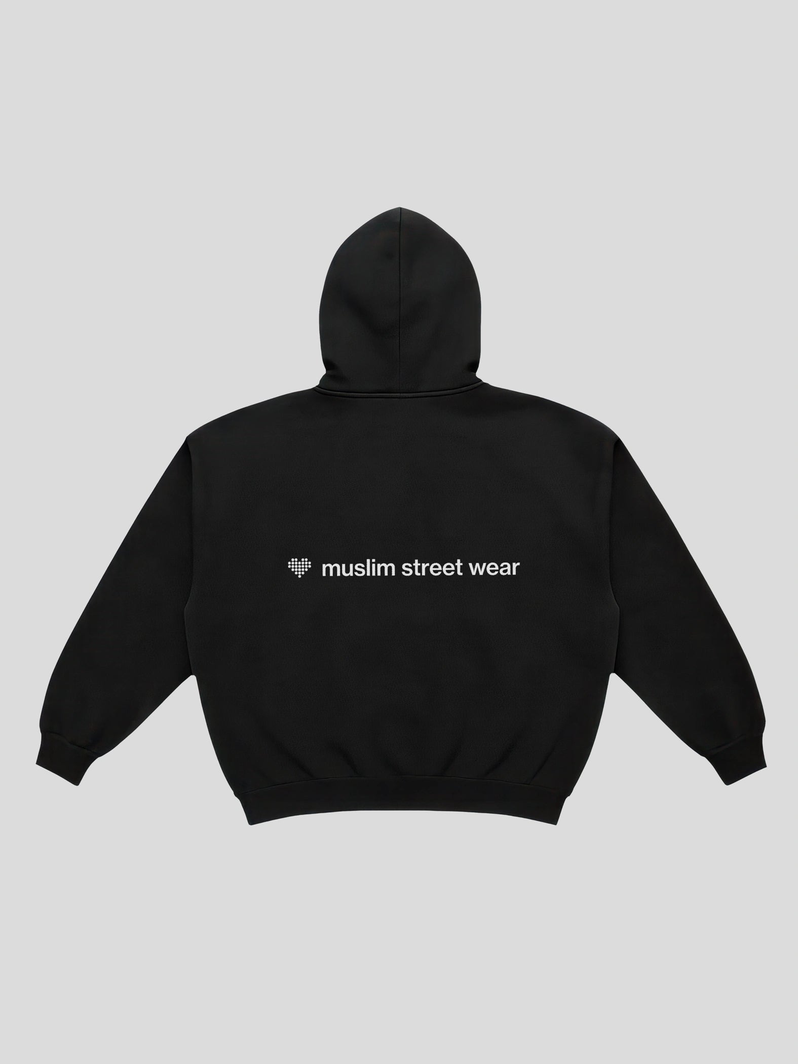 msw Uniform Boxy Hoodie – black — muslim street wear, msw (islamic, modest, unisex, y2k)