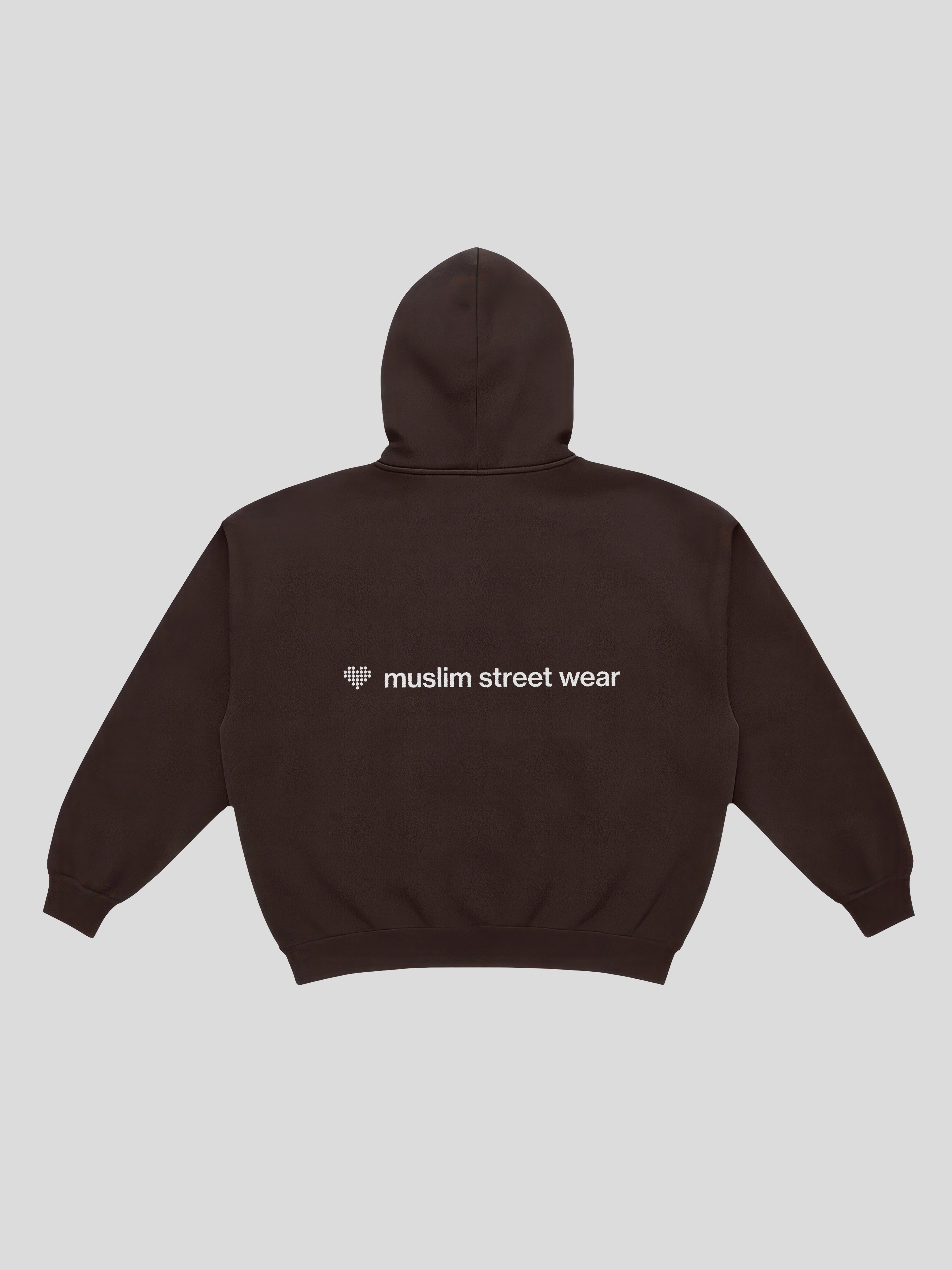 msw Uniform Boxy Hoodie – Espresso — muslim street wear, msw (islamic, modest, unisex, y2k)
