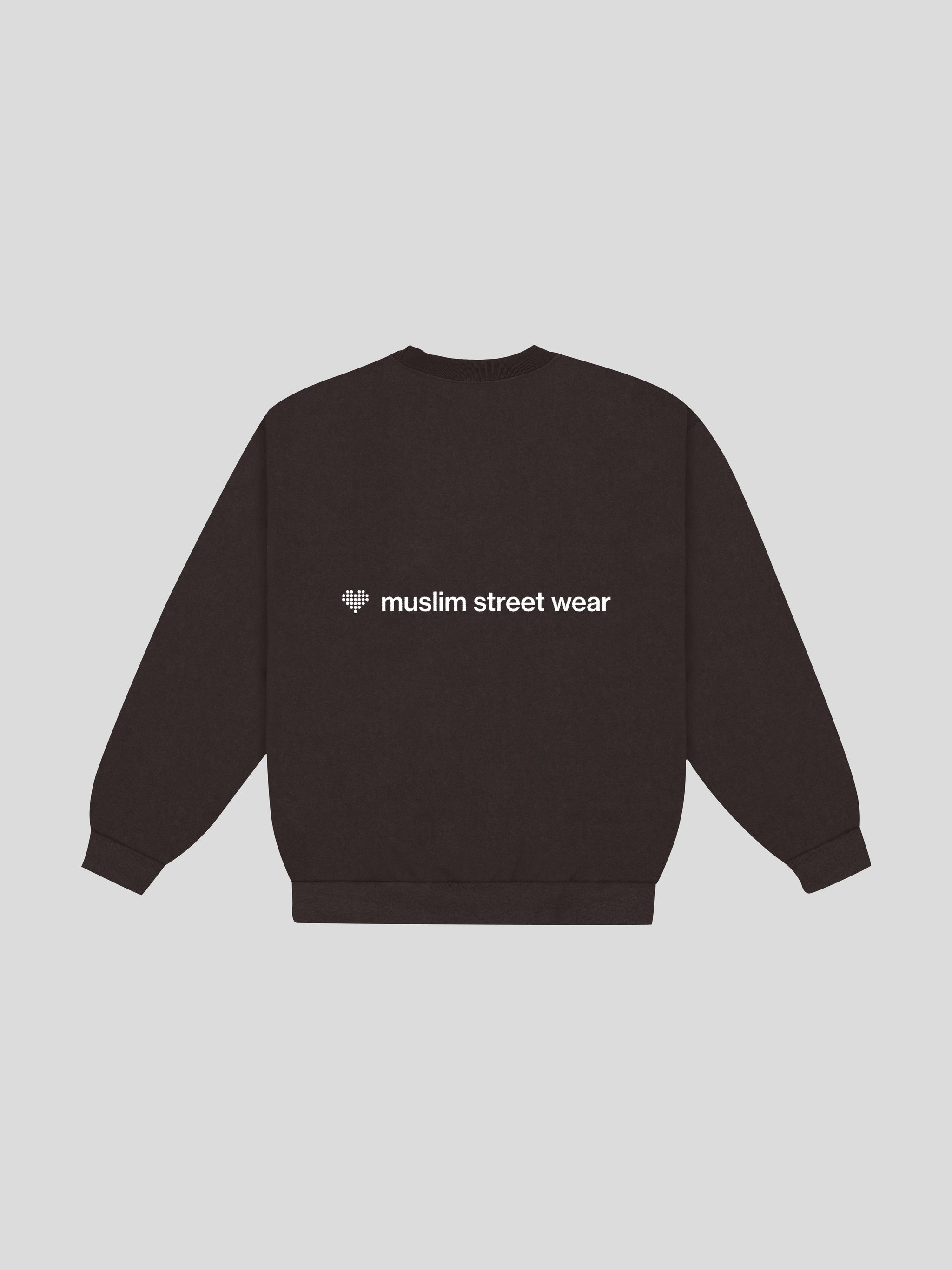 Uniform Boxy Crewneck – Espresso — muslim street wear, msw (islamic, modest, unisex, y2k)