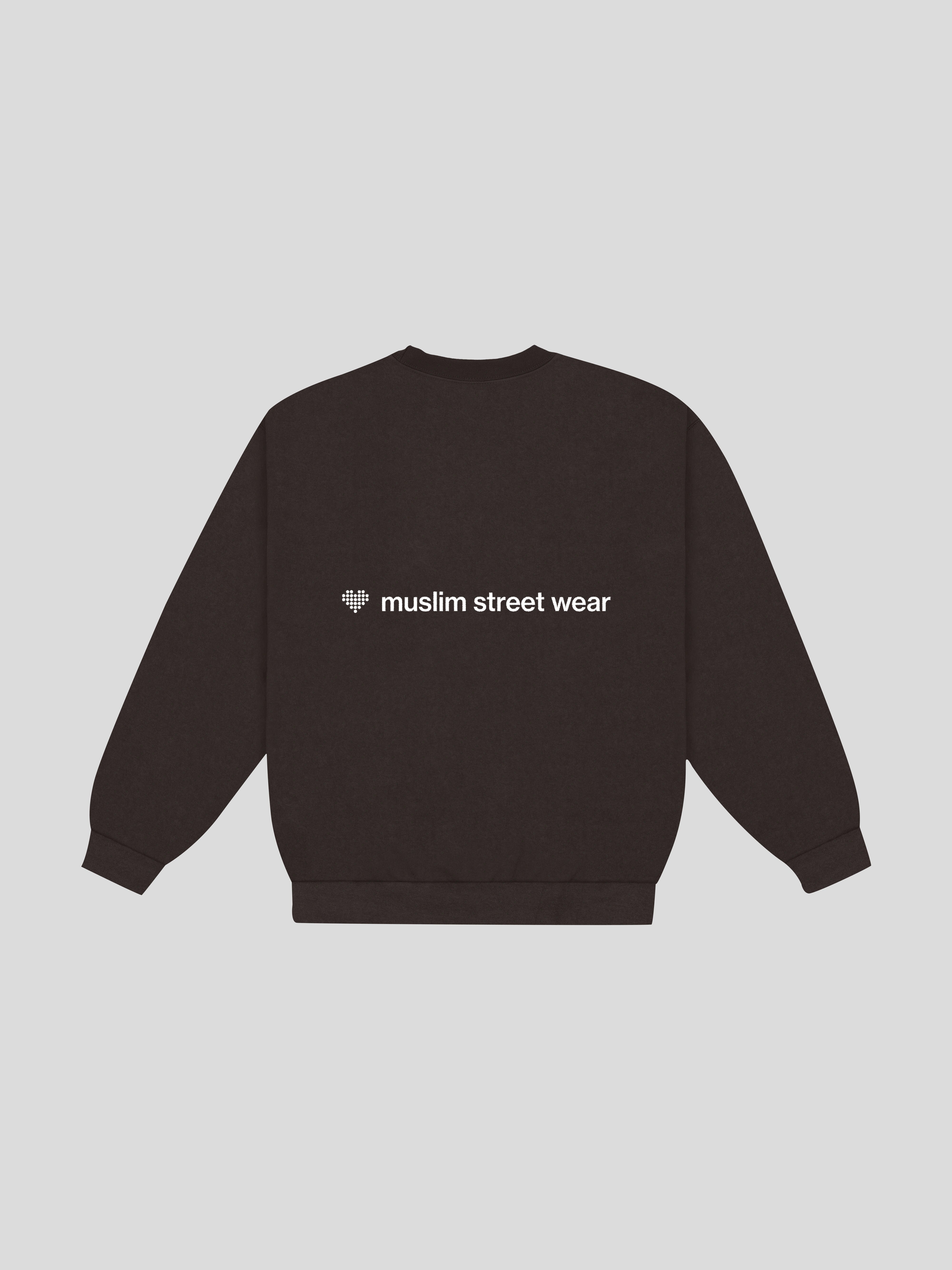 Uniform Boxy Crewneck – Espresso — muslim street wear, msw (islamic, modest, unisex, y2k)