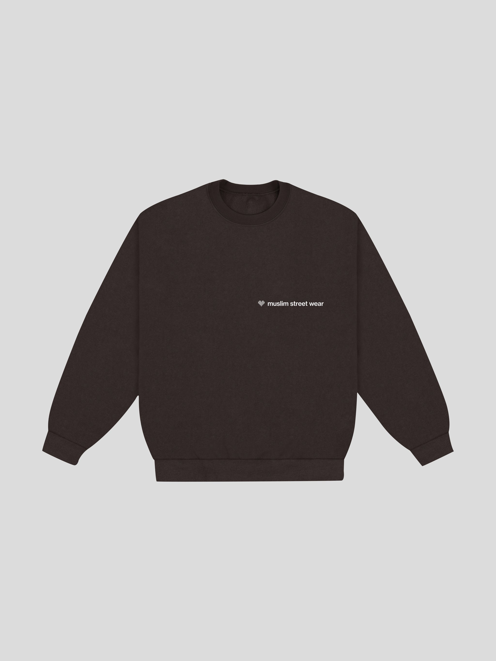 Uniform Boxy Crewneck – Espresso — muslim street wear, msw (islamic, modest, unisex, y2k)
