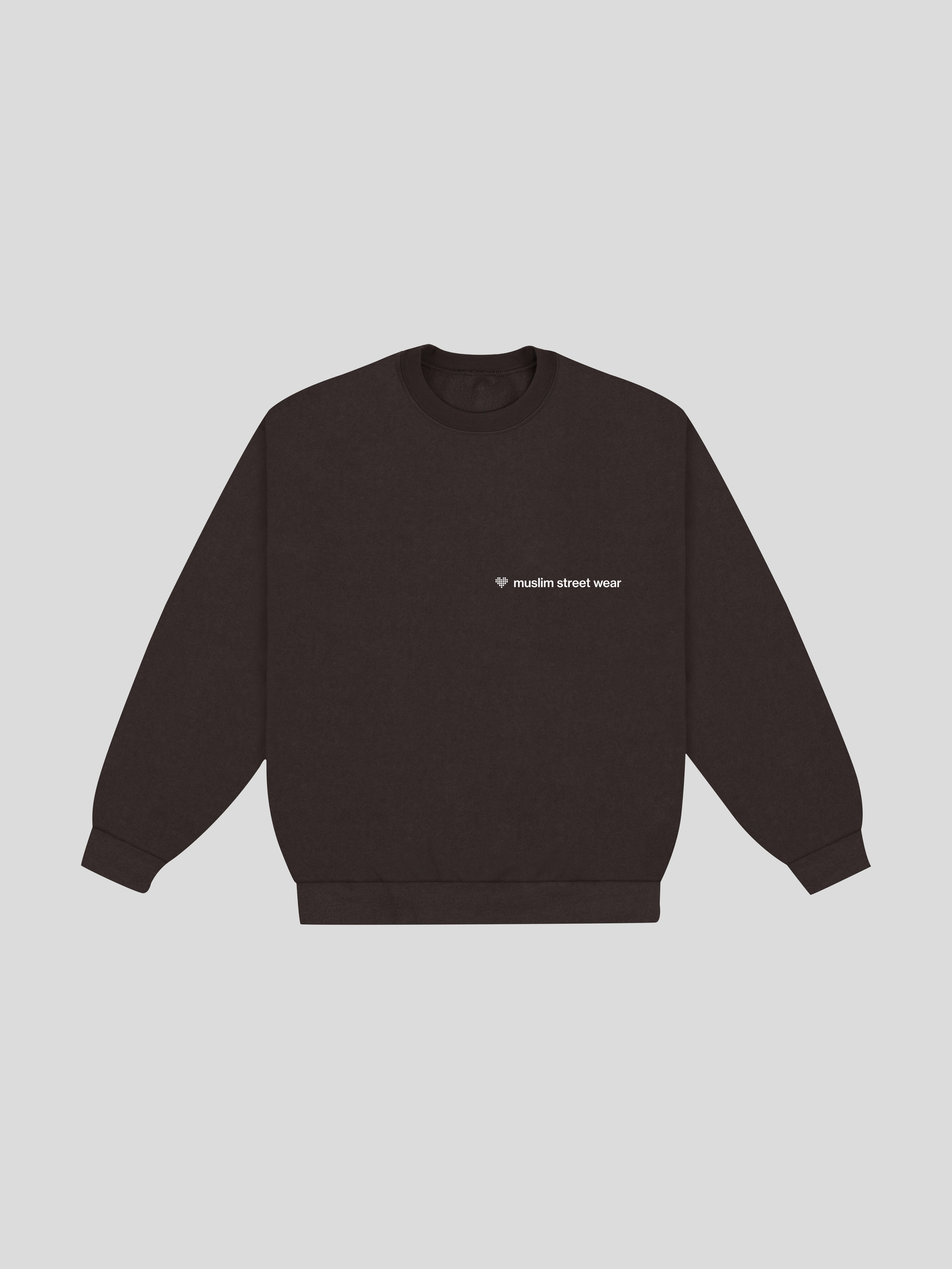 Uniform Boxy Crewneck – Espresso — muslim street wear, msw (islamic, modest, unisex, y2k)