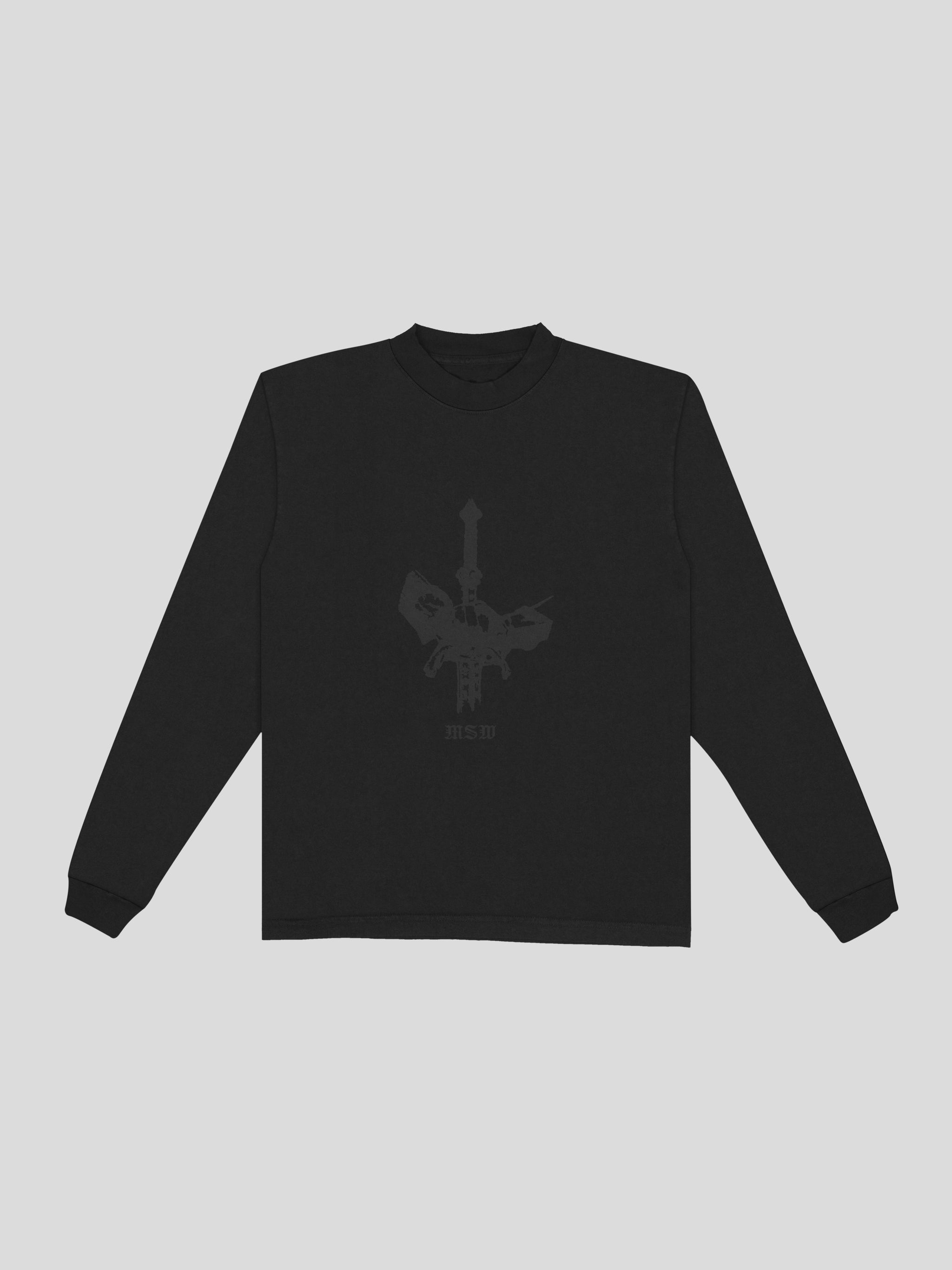 Blade Long Sleeve – Black — muslim street wear, msw (islamic, modest, unisex, y2k)