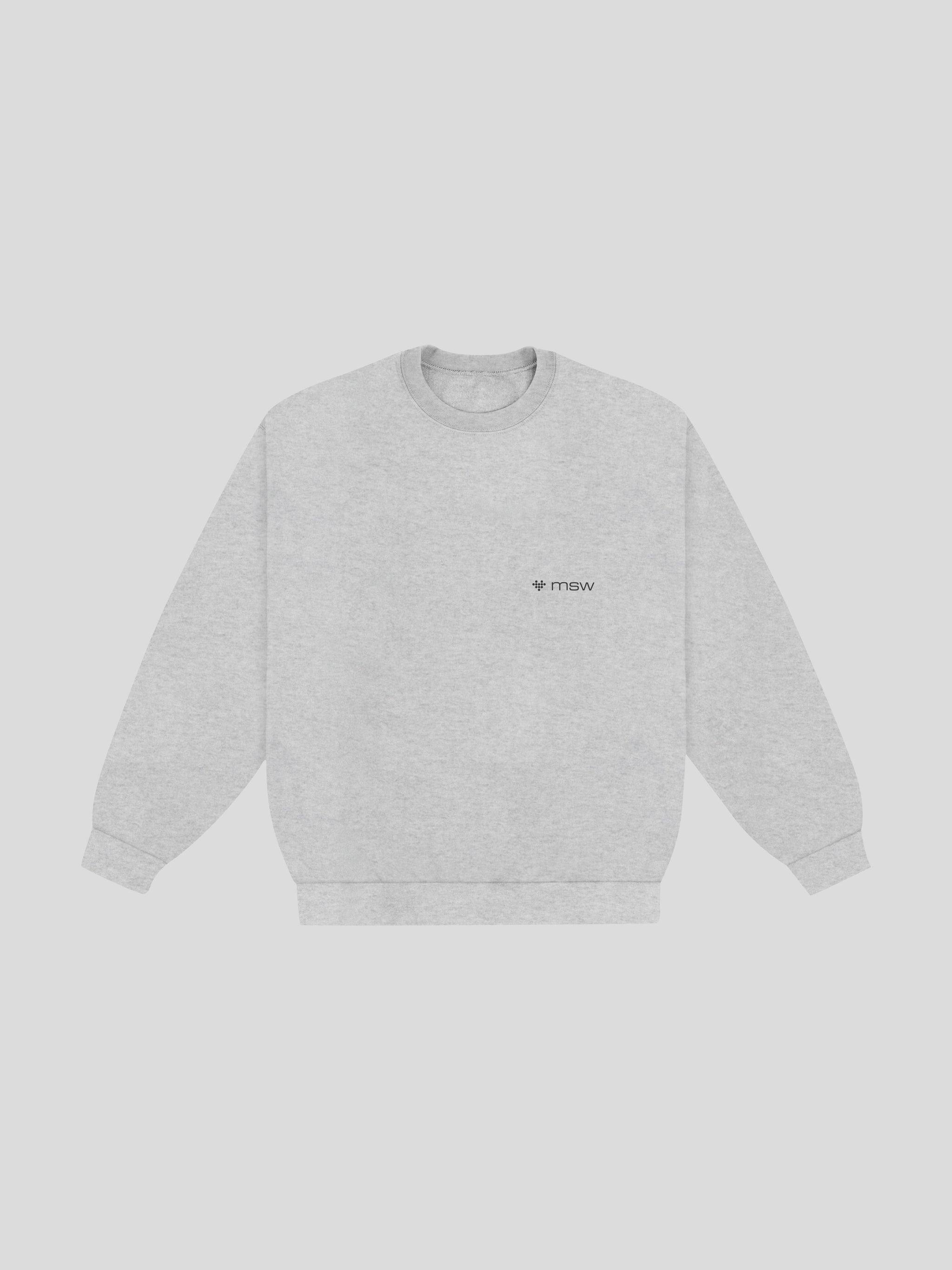 msw Soul Reviving Devotion College Boxy Crewneck – Heather — muslim street wear, msw (islamic, modest, unisex, y2k)