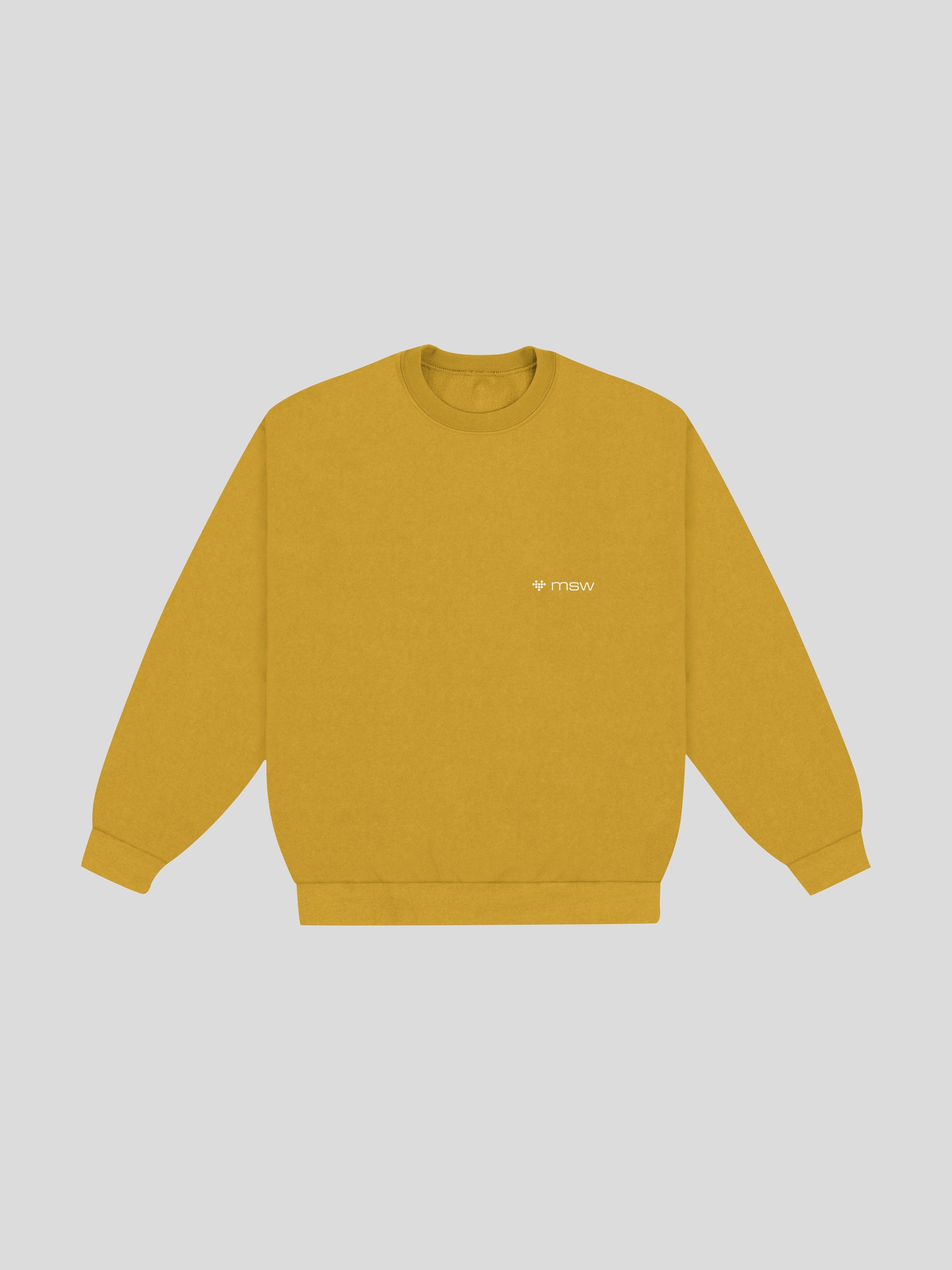 msw Soul Reviving Devotion College Boxy Crewneck – Mango — muslim street wear, msw (islamic, modest, unisex, y2k)