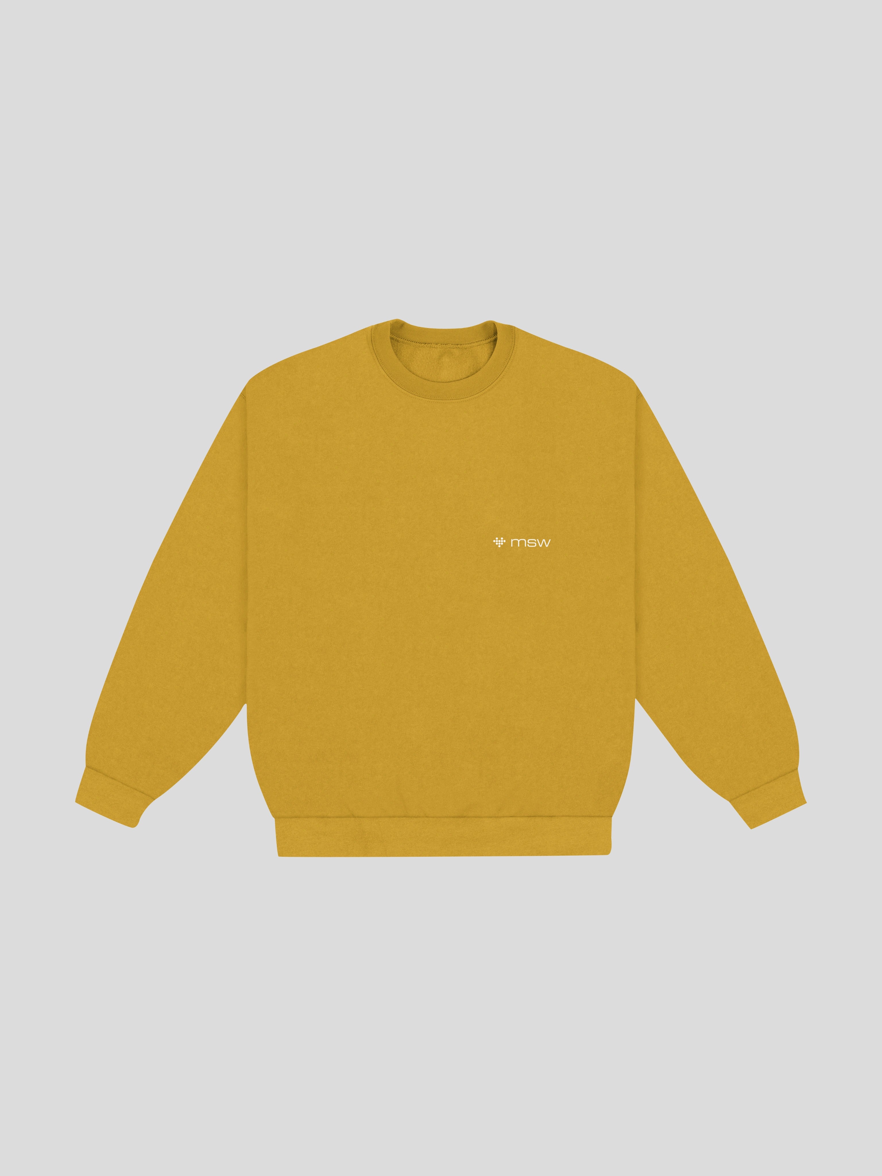 msw Soul Reviving Devotion College Boxy Crewneck – Mango — muslim street wear, msw (islamic, modest, unisex, y2k)