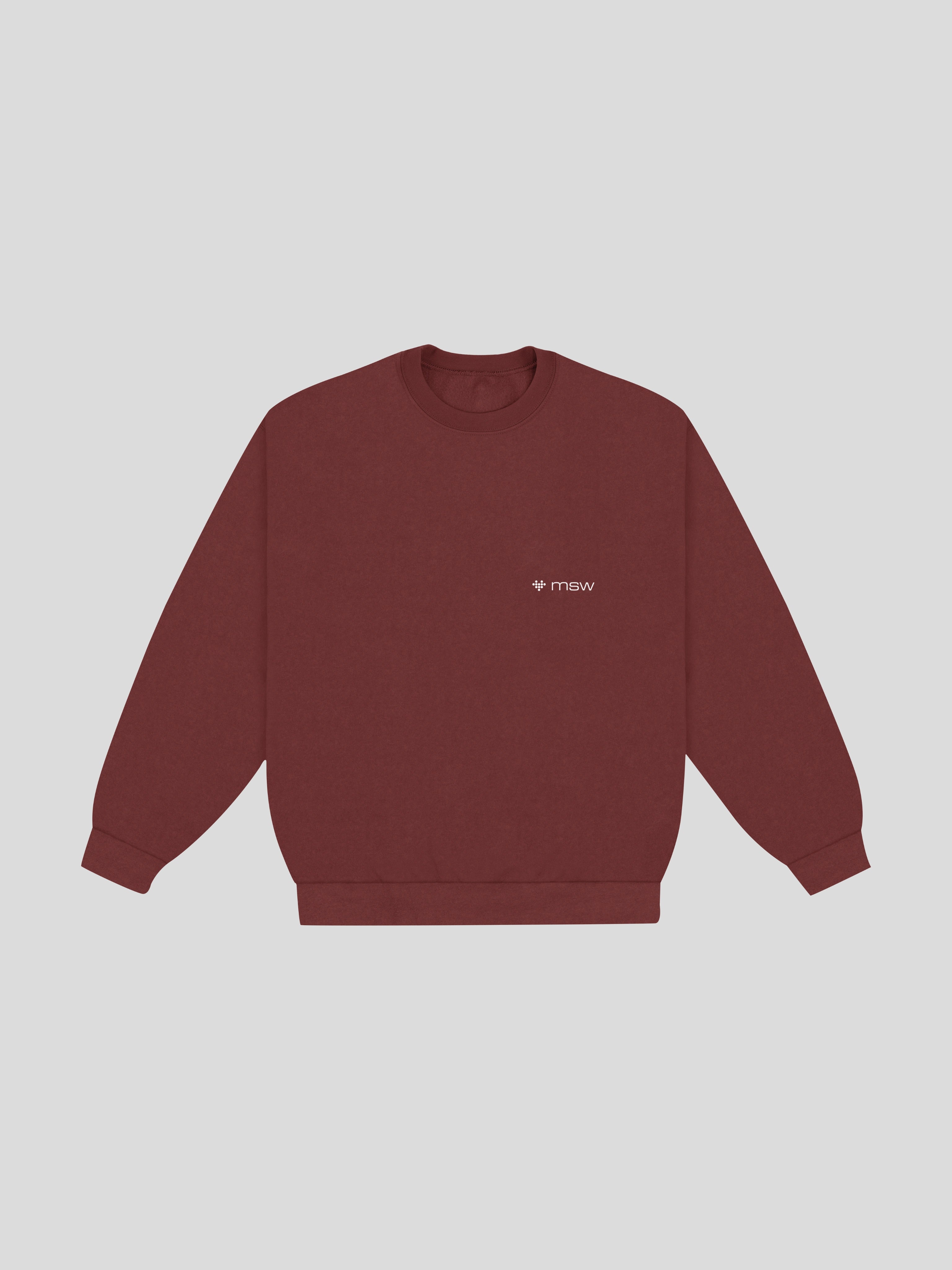 msw Soul Reviving Devotion College Boxy Crewneck – Raddish — muslim street wear, msw (islamic, modest, unisex, y2k)