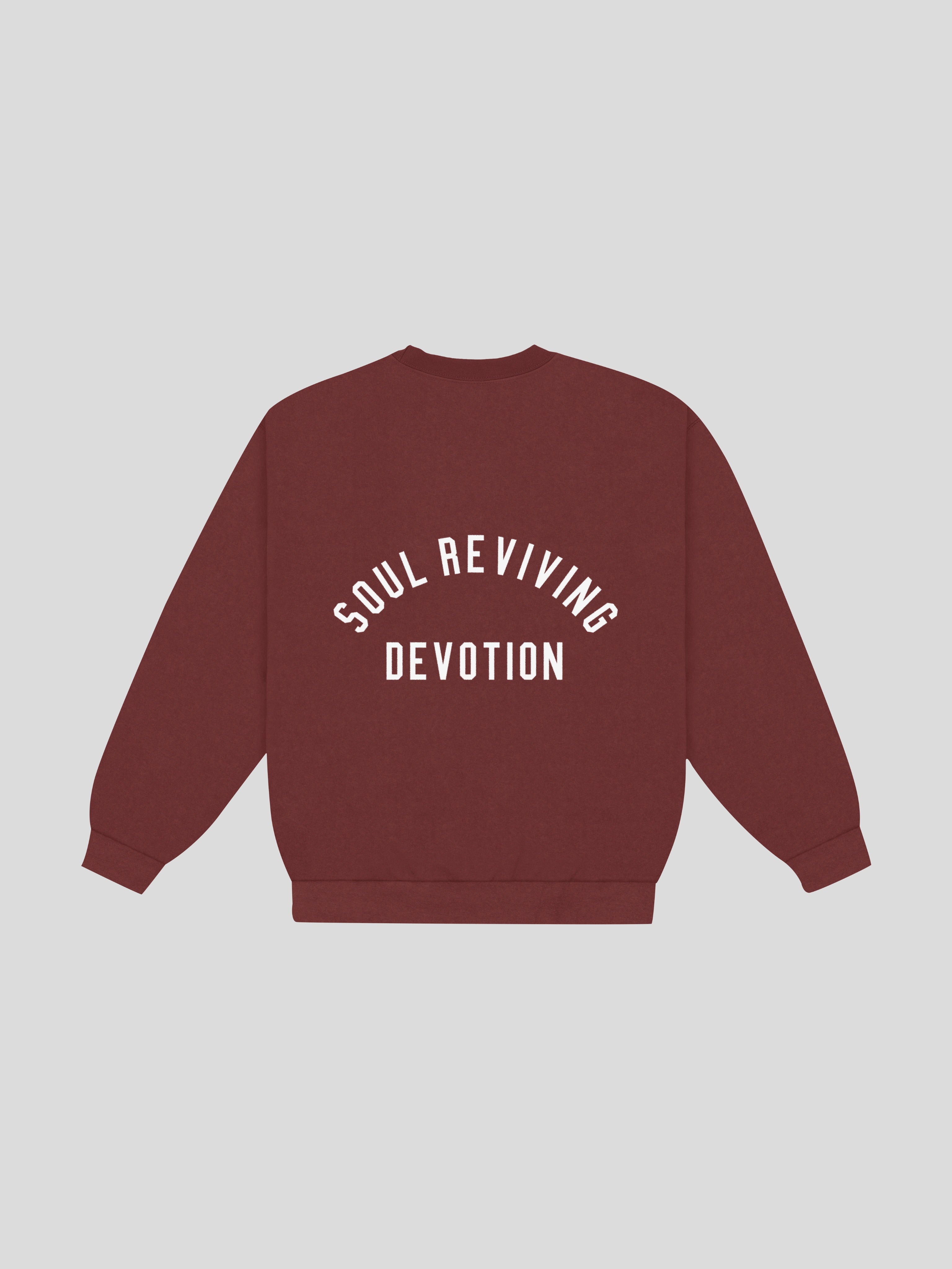 msw Soul Reviving Devotion College Boxy Crewneck – Raddish — muslim street wear, msw (islamic, modest, unisex, y2k)