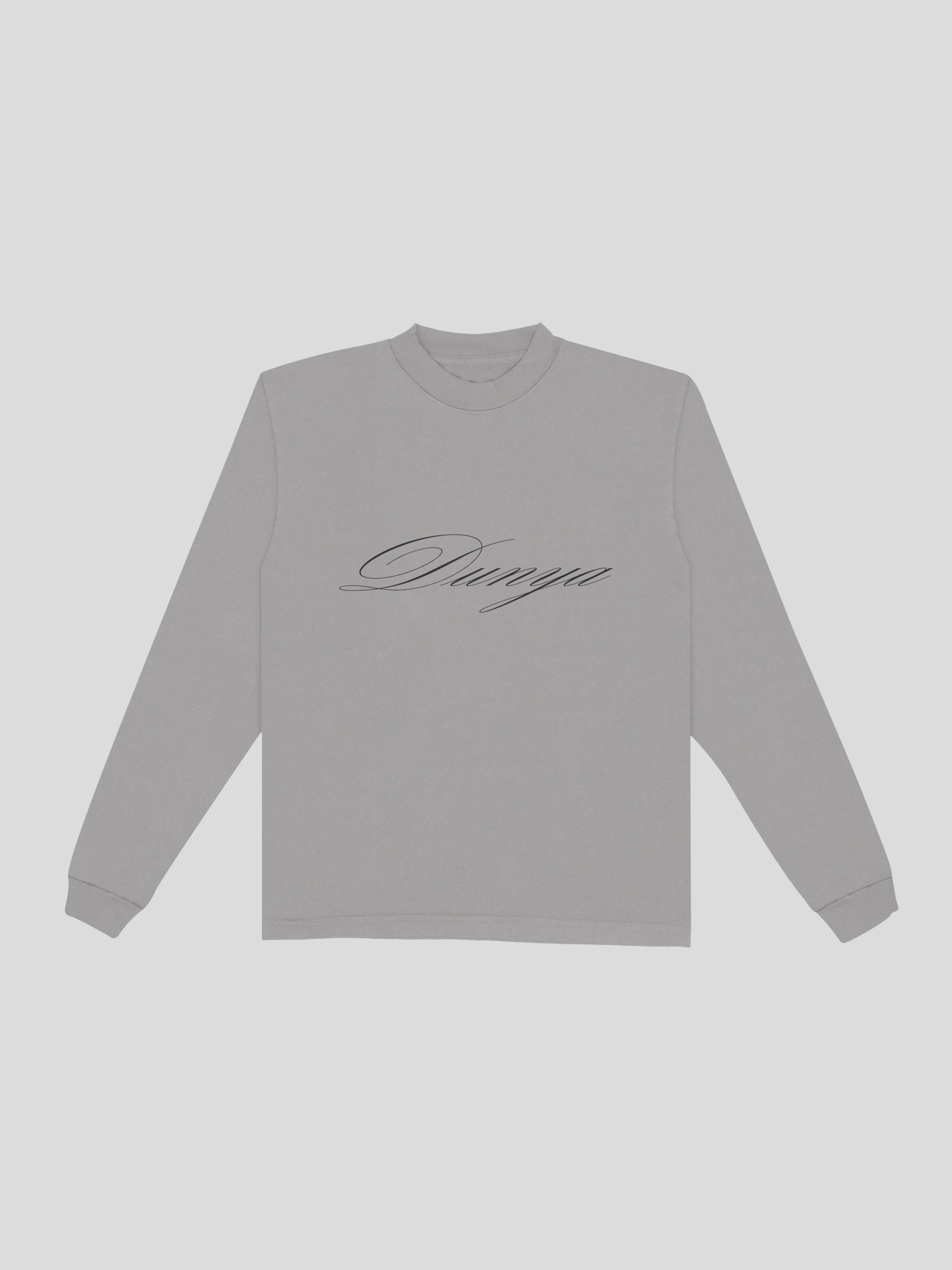 Dunya Script Long Sleeve – Fawn — muslim street wear, msw (islamic, modest, unisex, y2k)