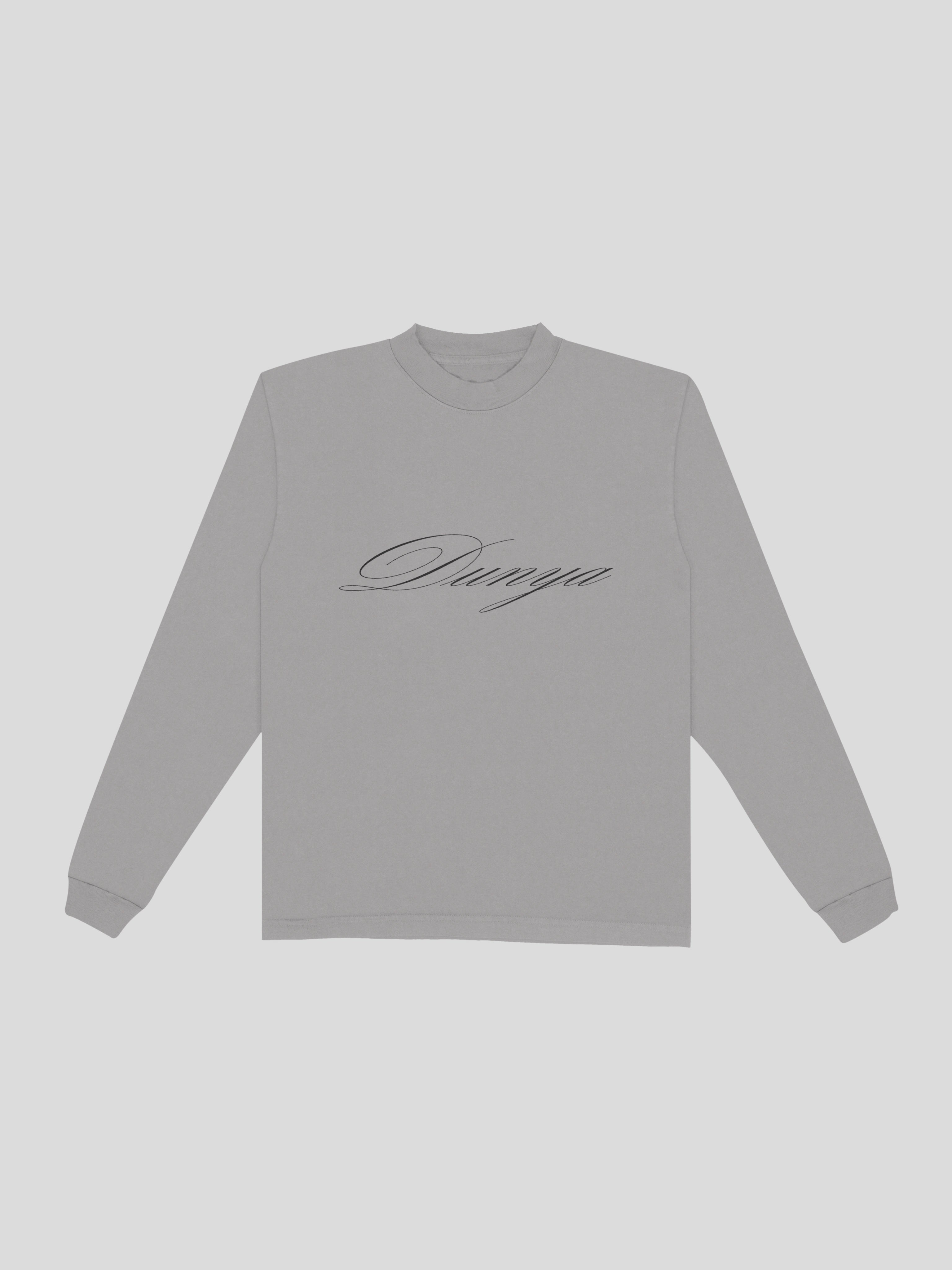 Dunya Script Long Sleeve – Fawn — muslim street wear, msw (islamic, modest, unisex, y2k)