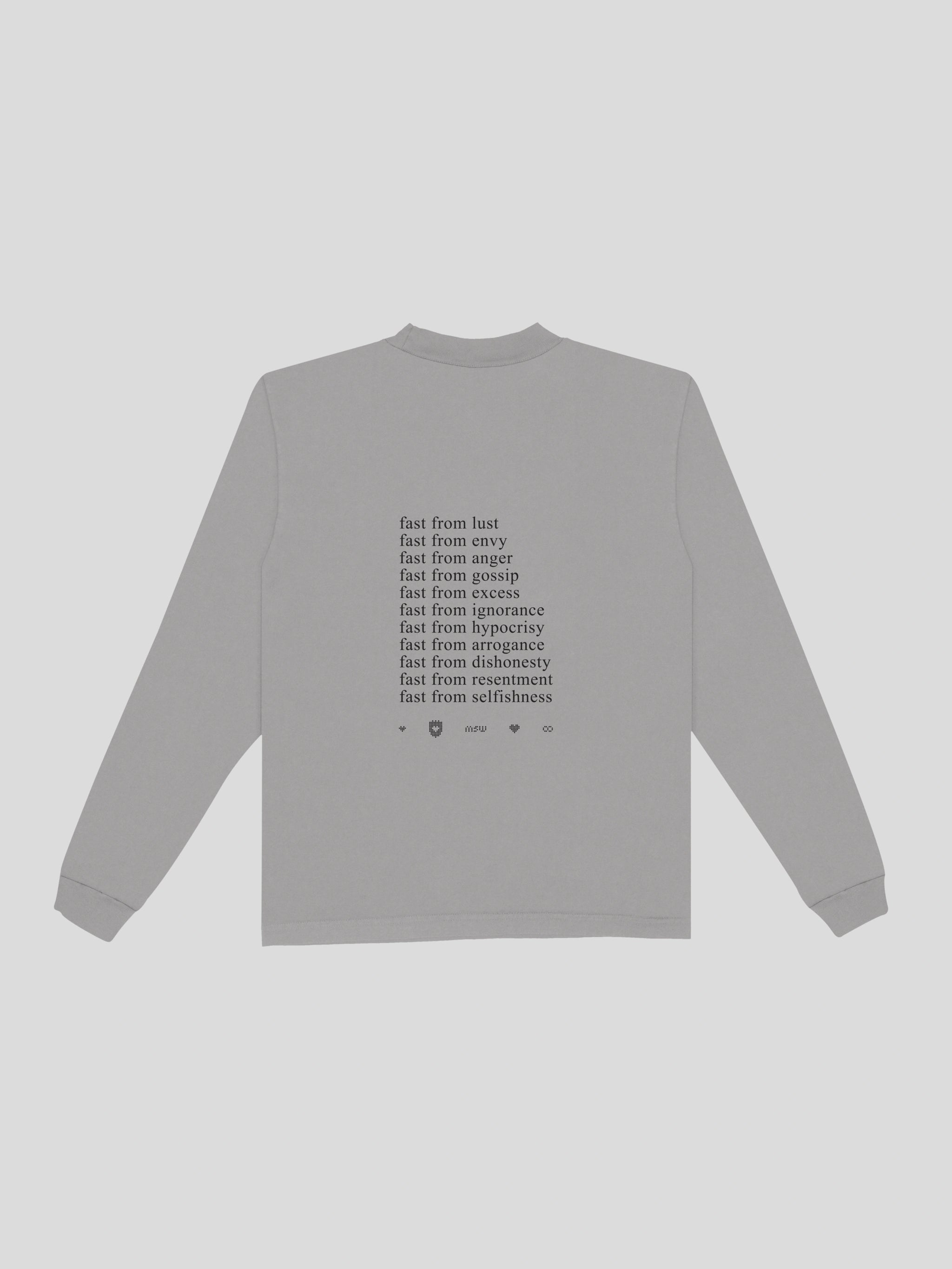 Fasting Ramadan Long Sleeve Tee – Fawn — muslim street wear, msw (islamic, modest, unisex, y2k)