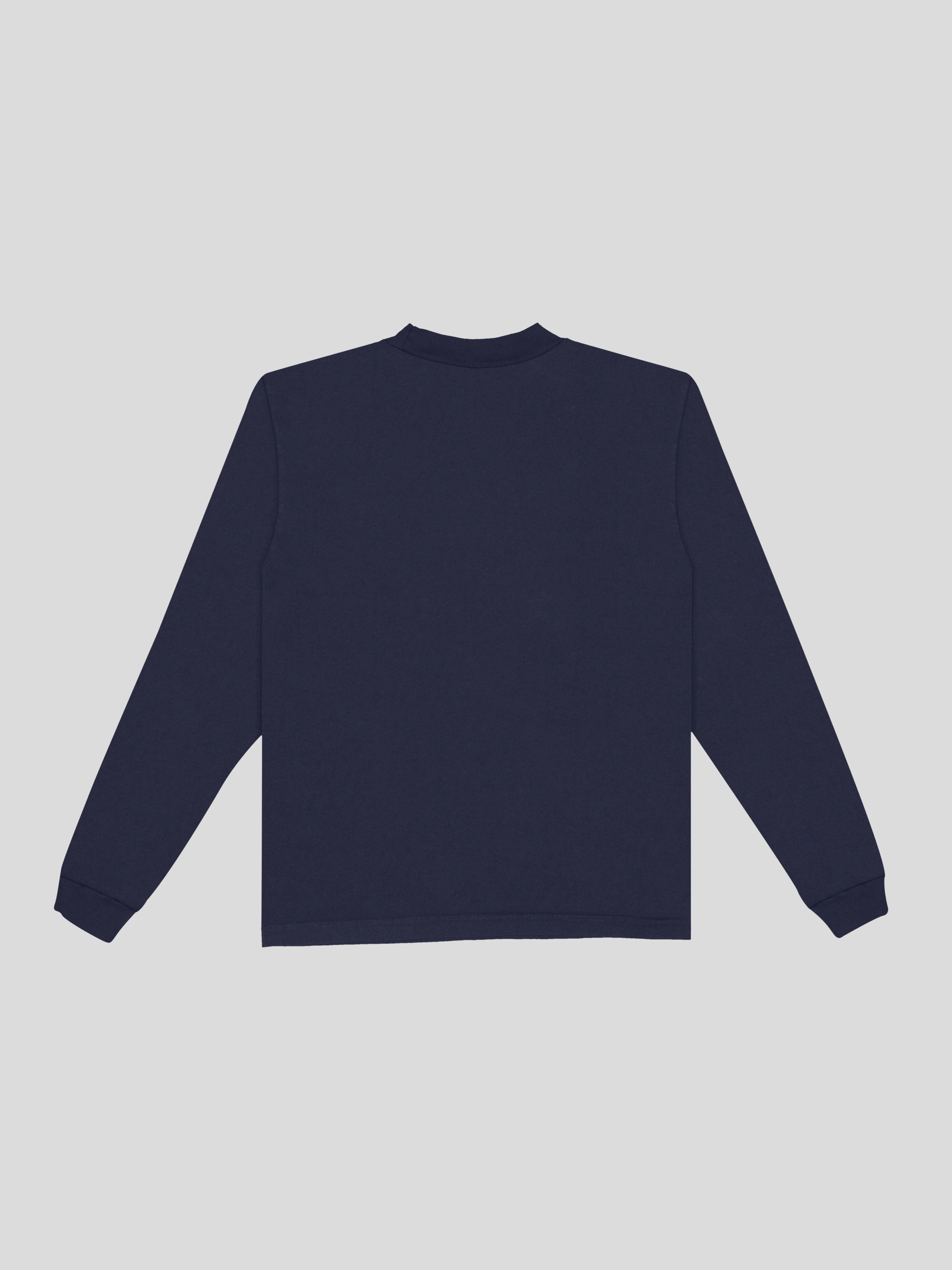 navy existence is a miracle long sleeve tee shirt — muslim street wear, msw (islamic, modest, unisex, y2k)