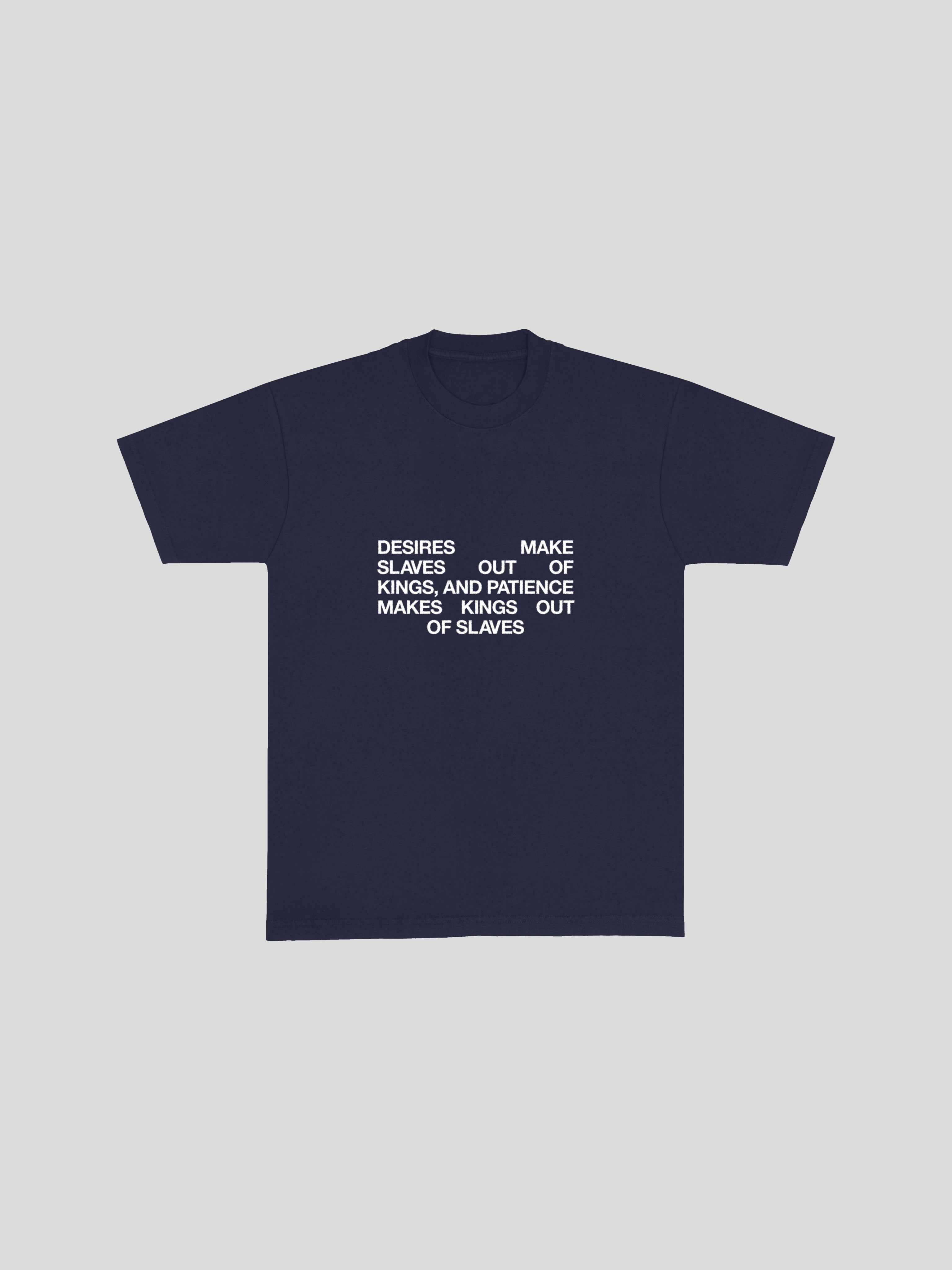 Al-Ghazali Desires Quote t-shirt – Navy — muslim street wear, msw (islamic, modest, unisex, y2k)