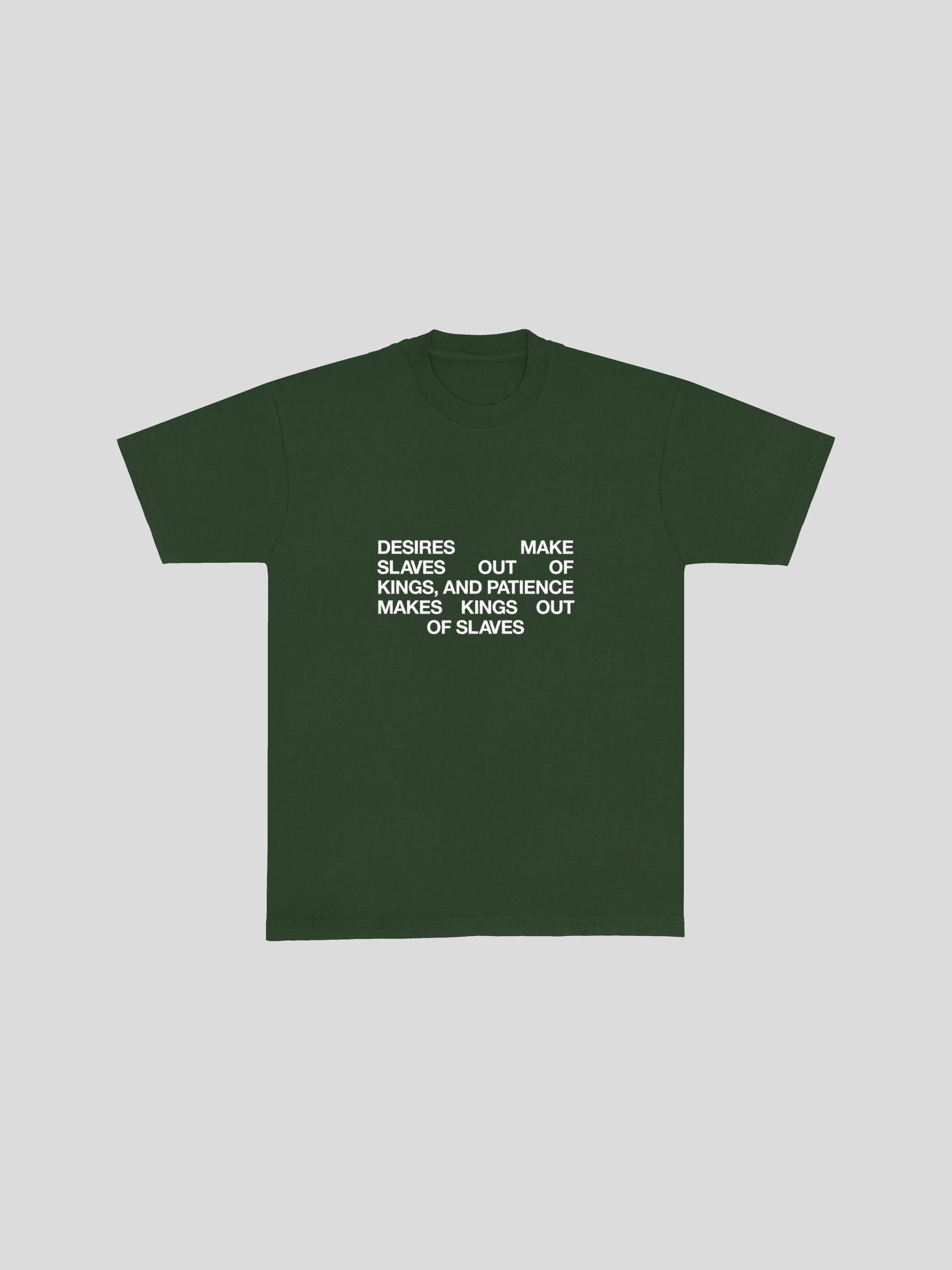 Al-Ghazali Desires Quote t-shirt – Nori — muslim street wear, msw (islamic, modest, unisex, y2k)