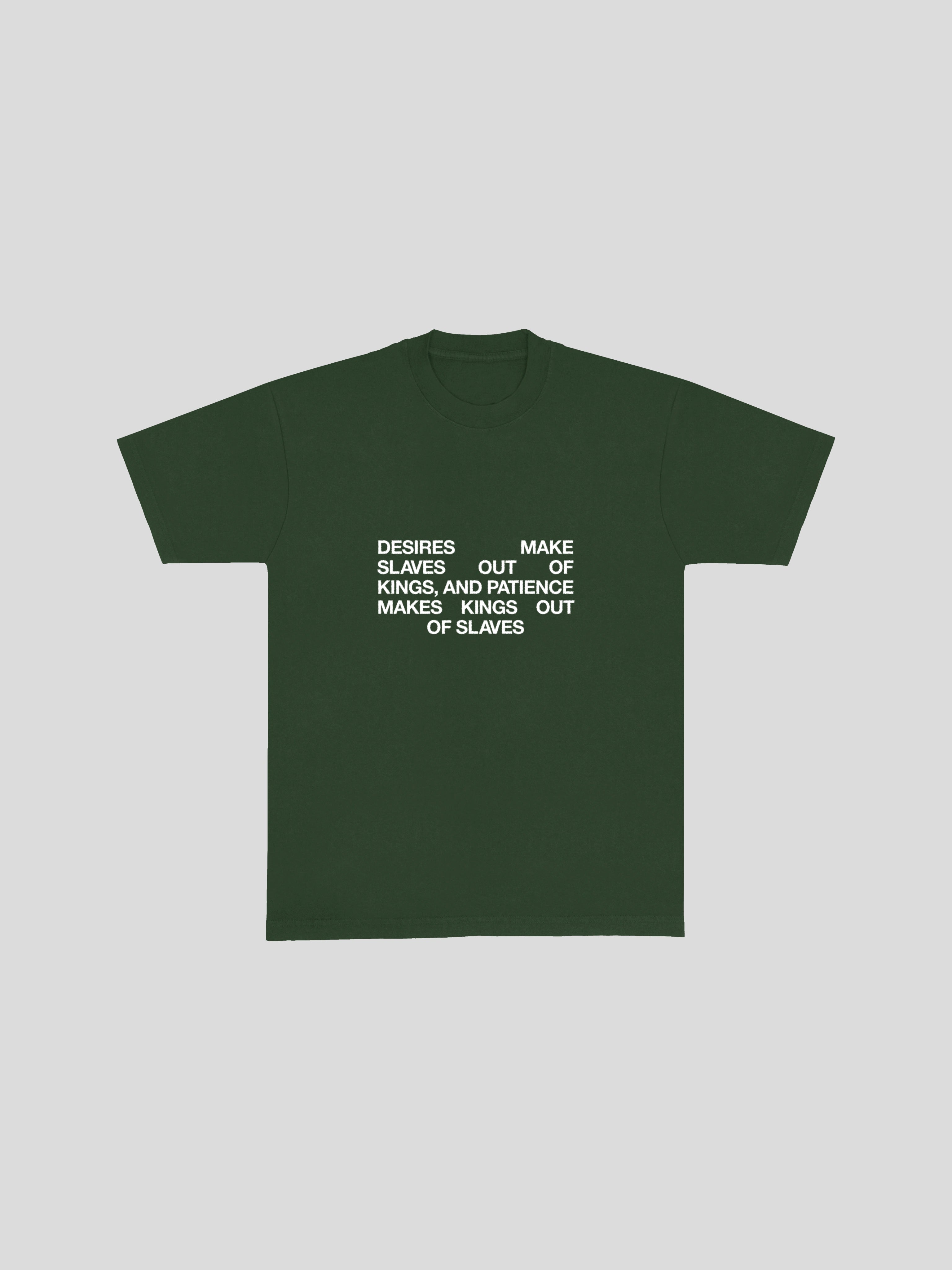Al-Ghazali Desires Quote t-shirt – Nori — muslim street wear, msw (islamic, modest, unisex, y2k)